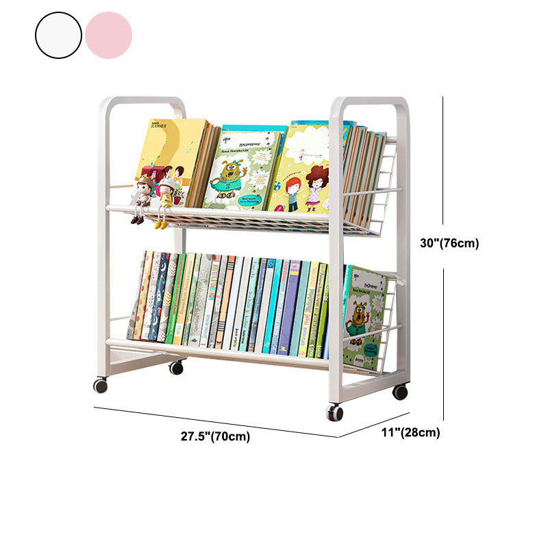 Metal Bookcase Matter Finish Contemporary Etagere Shelf Bookcase