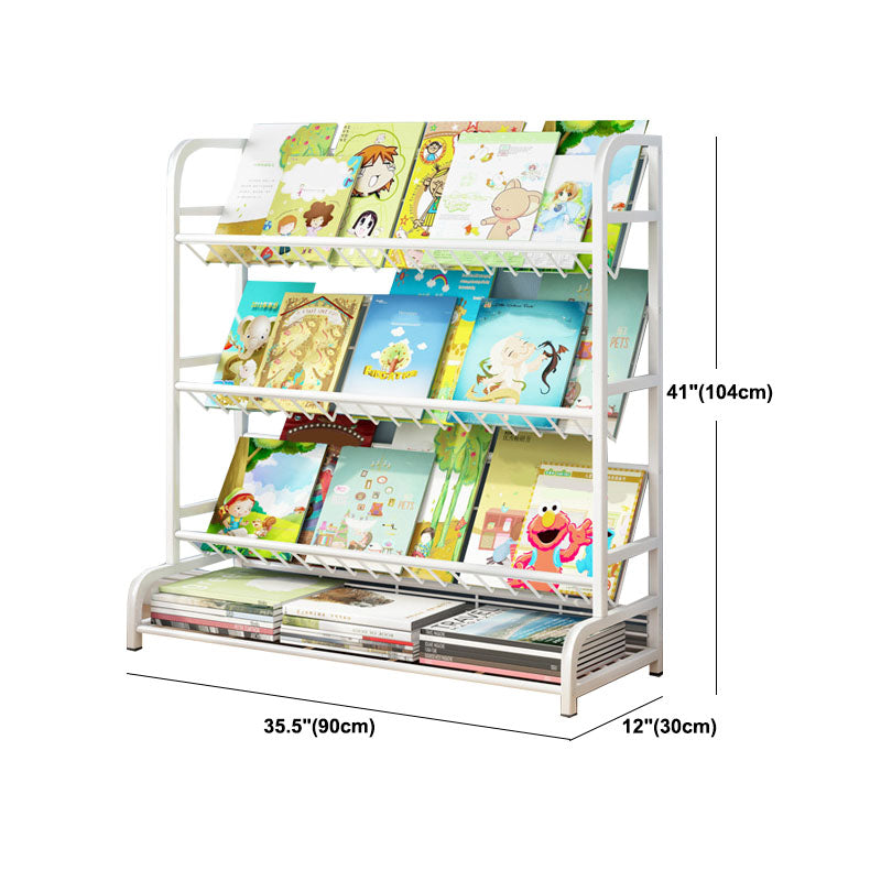 Metal Bookcase Matter Finish Contemporary Etagere Shelf Bookcase