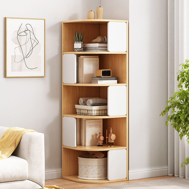 Modern Engineered Wood Bookcase Multi Shelves Closed Back Bookshelf