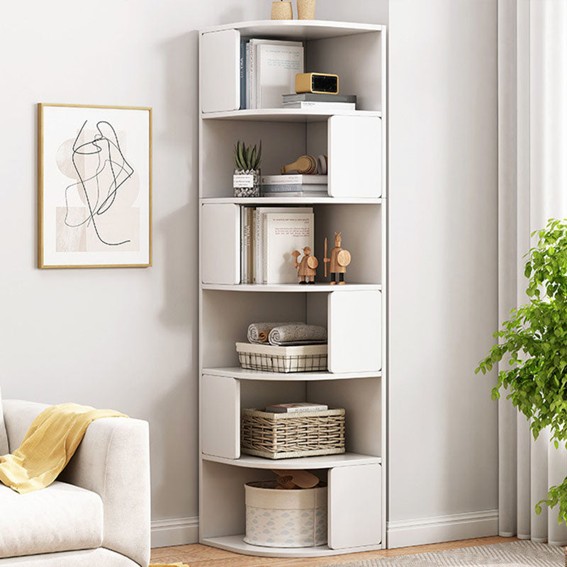 Modern Engineered Wood Bookcase Multi Shelves Closed Back Bookshelf