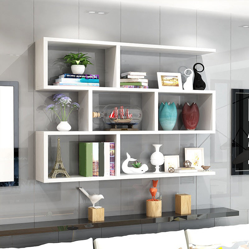 3-Tier 30" H Contemporary Floating Bookcase Wood Shelf Bookcase for Living Room