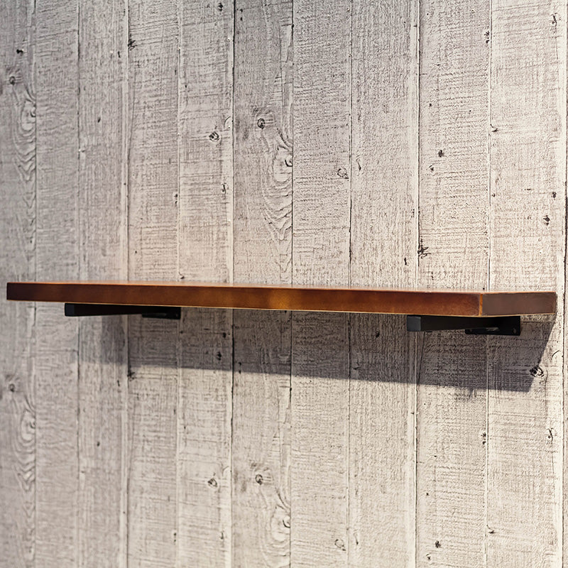 Modern Natural Bookcase Solid Wood Wall Mounted Bookshelf for Home Office