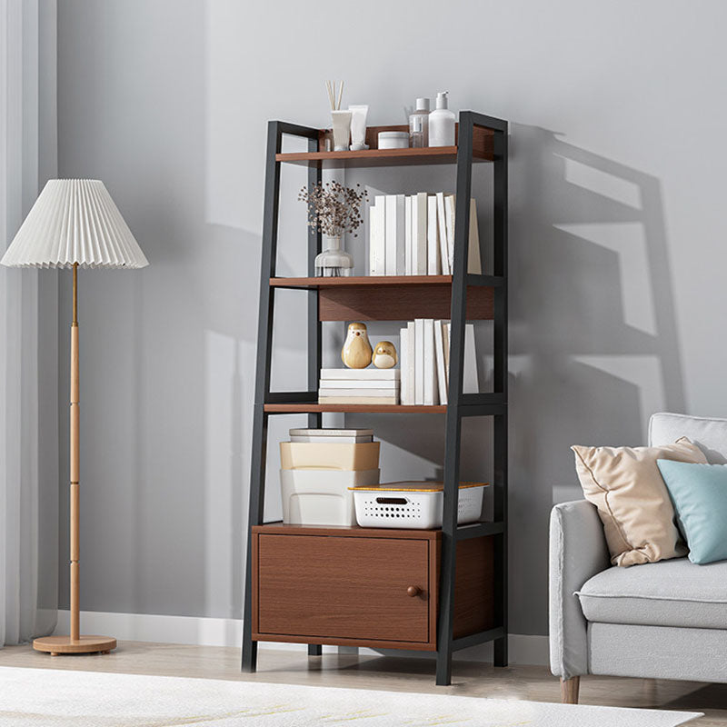 Scandinavian Manufactured Wood Bookcase 12-inch Wide Ladder Book Shelf