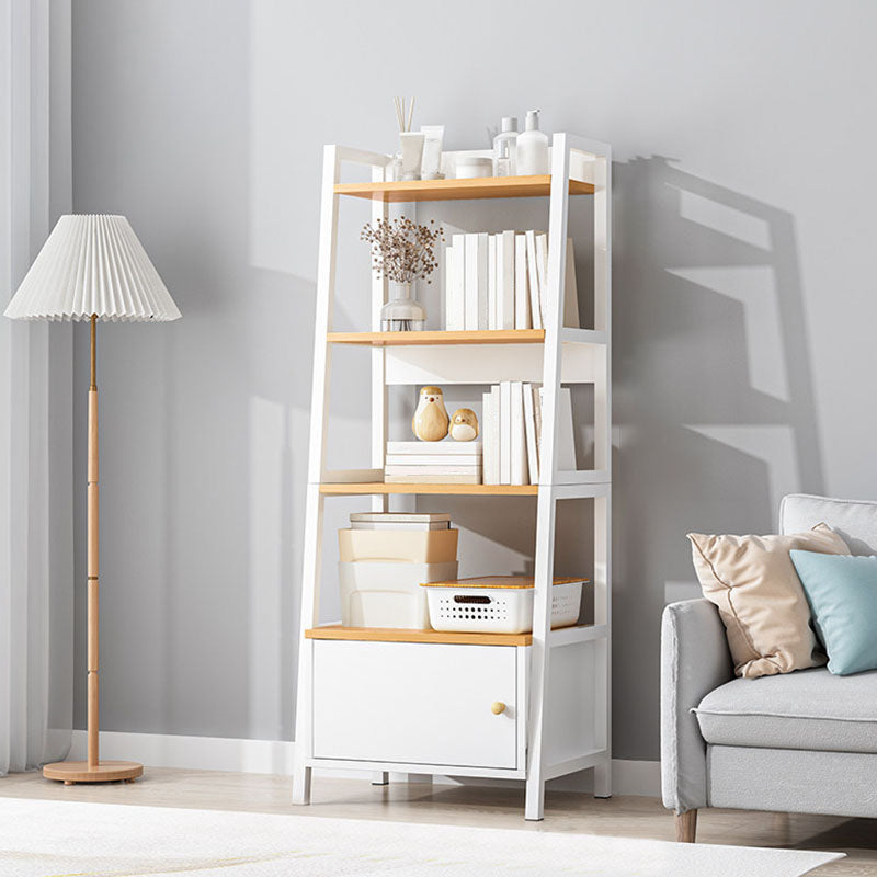 Scandinavian Manufactured Wood Bookcase 12-inch Wide Ladder Book Shelf