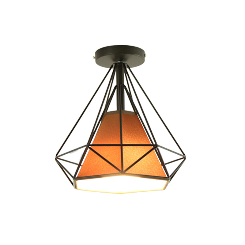 1-light Ceiling Mounted Light Industrial Style Close to Ceiling Light