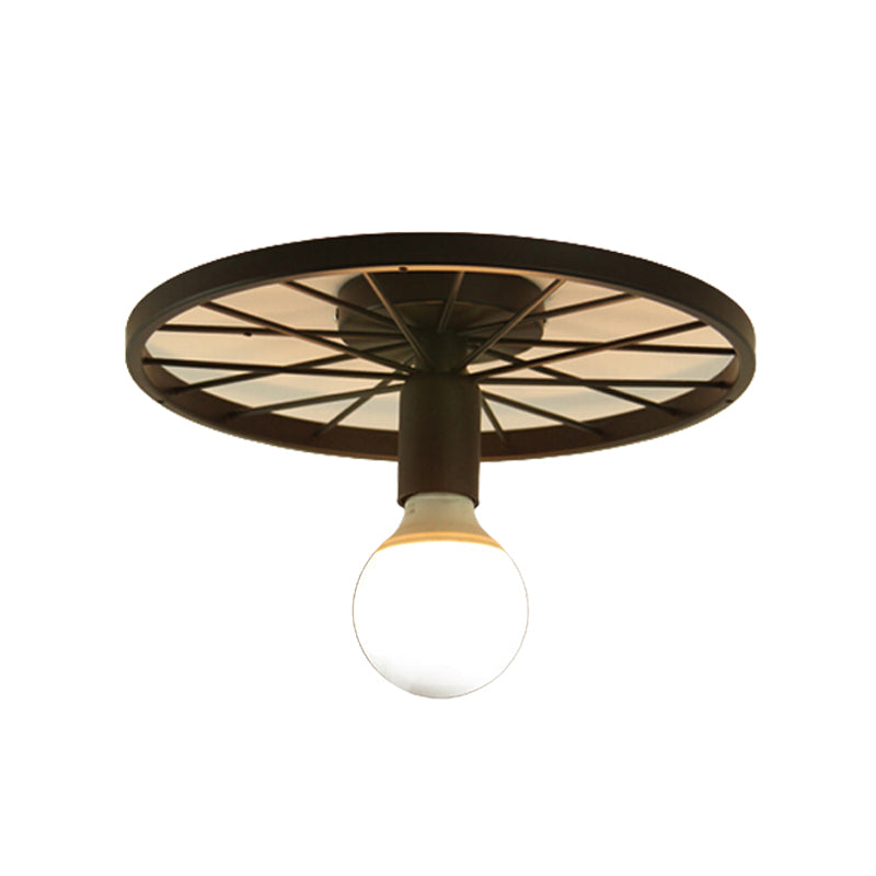 1-light Ceiling Mounted Light Industrial Style Close to Ceiling Light
