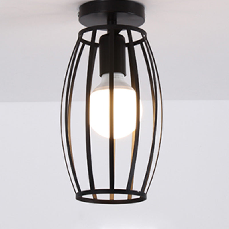 1-light Ceiling Mounted Light Industrial Style Close to Ceiling Light
