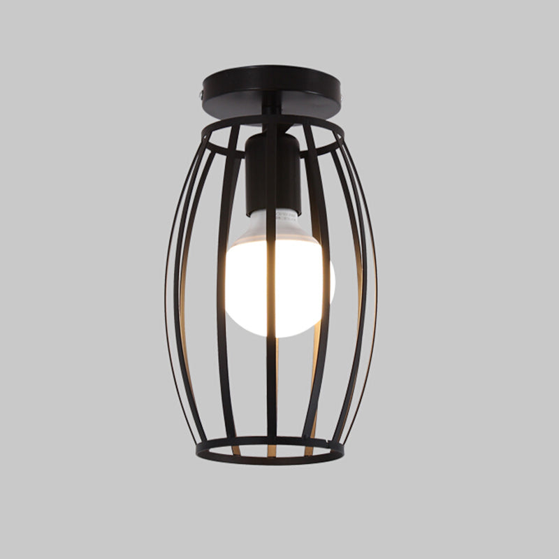 1-light Ceiling Mounted Light Industrial Style Close to Ceiling Light