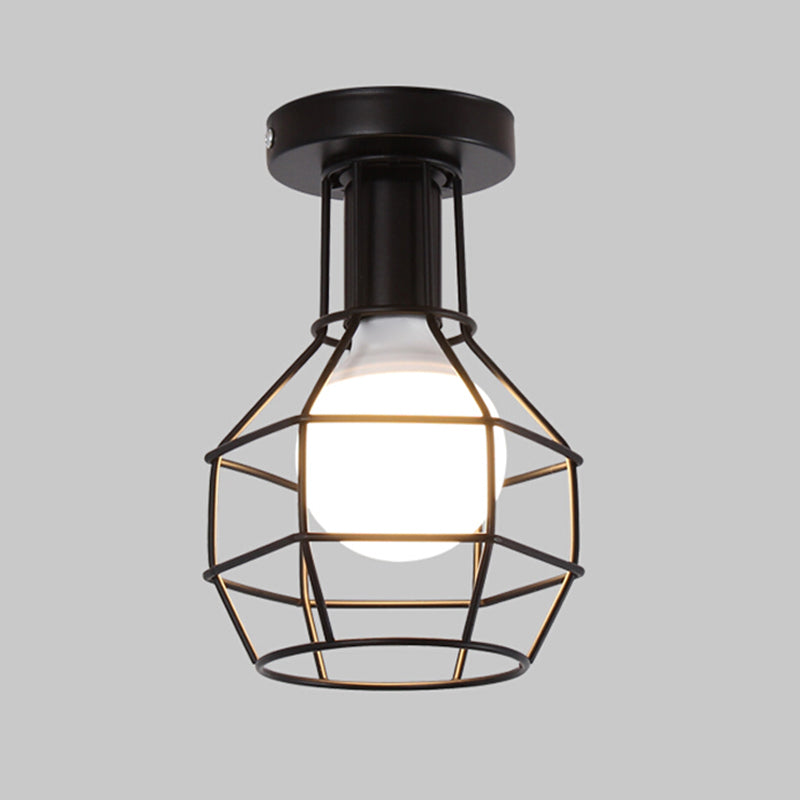1-light Ceiling Mounted Light Industrial Style Close to Ceiling Light