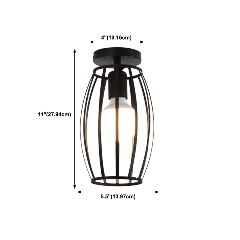 1-light Ceiling Mounted Light Industrial Style Close to Ceiling Light