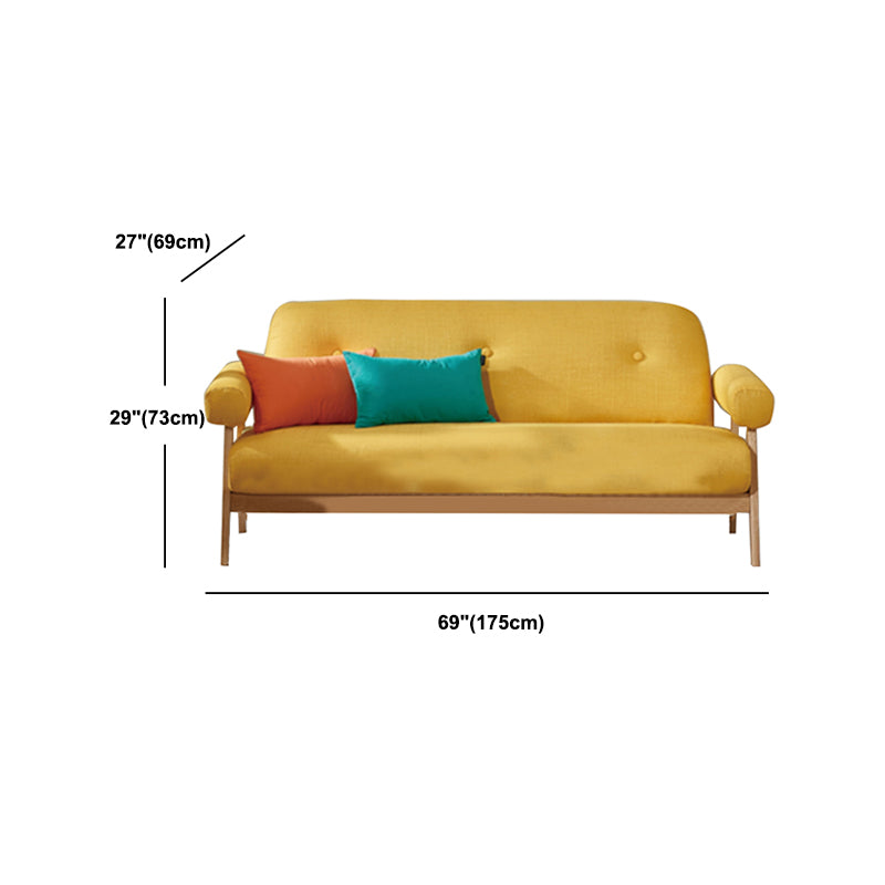 27.16" W x 28.74" H Pillow Top Arm Sofa Contemporary Standard Sofa with Tufted Split-Back