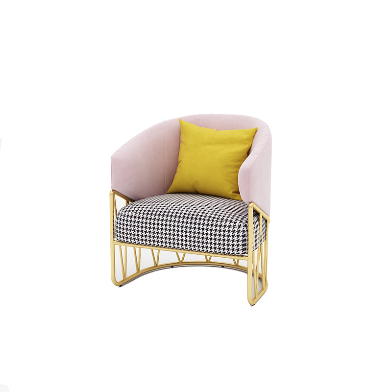 23.62" W x 29.52" H Velvet Tuxedo Arm Sofa Contemporary Standard Sewn Pillow Back Sofa