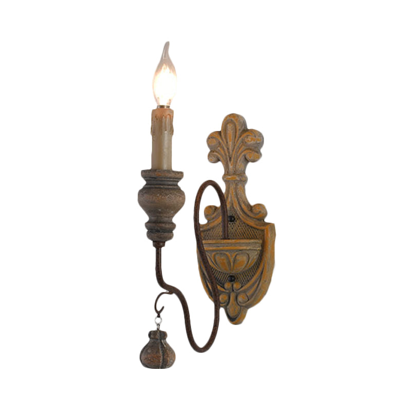 Bedroefd hout gebogen arm wandlamp vintage metaal 1/2 lichten eetkamer sconce licht
