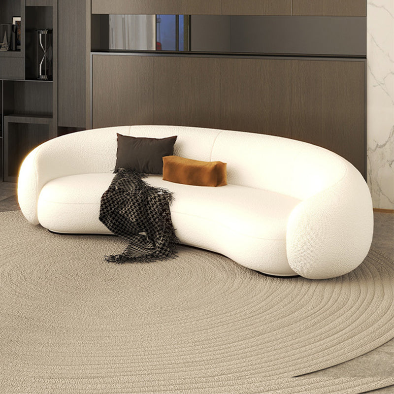 27.55 Inch Tall Contemporary Curved Sofa Armless Sofa for Living Room