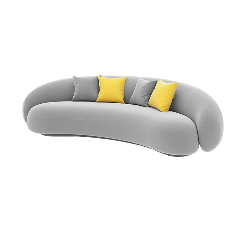 27.55 Inch Tall Contemporary Curved Sofa Armless Sofa for Living Room