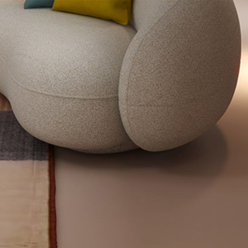 27.55 Inch Tall Contemporary Curved Sofa Armless Sofa for Living Room