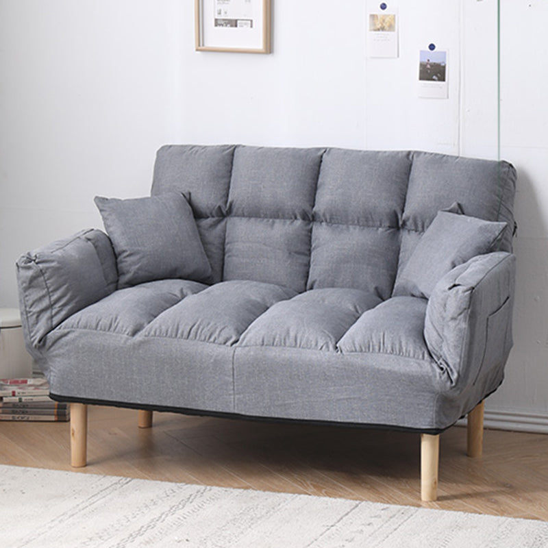 Contemporary Biscuit Back Square Arm Linen with Storage Seating