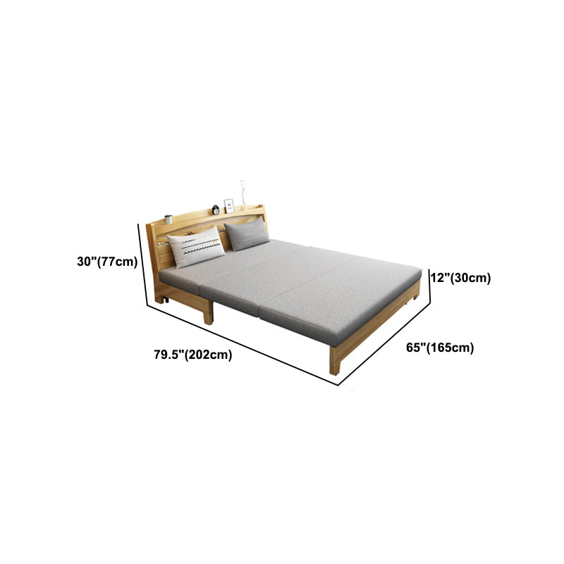 Convertible Faux Leather Contemporary Armless Bed Settee with Pillows