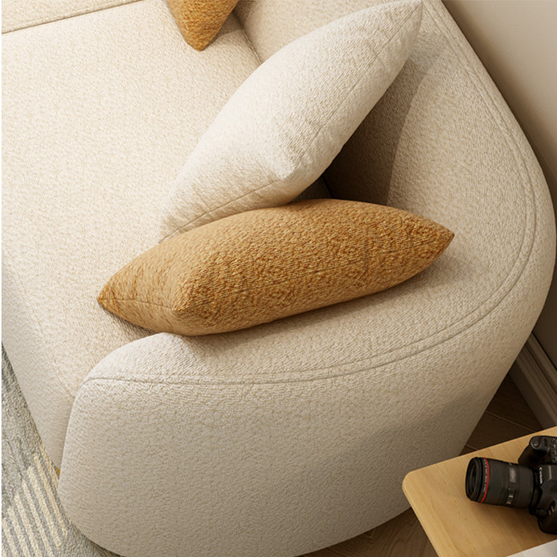 Modern Style Sofa Wind Even Back Armrest Curved Backrest Sponge Cushion Filling Sofa Bed