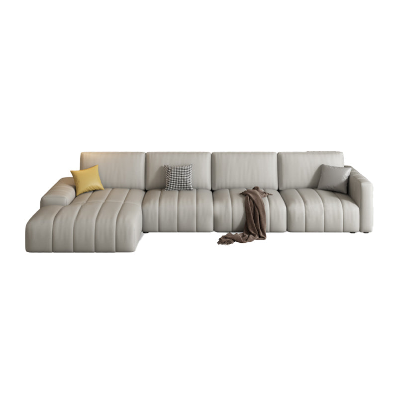Scandinavian Stain-Resistant for Living Room Square Arm Sofa & Chaise