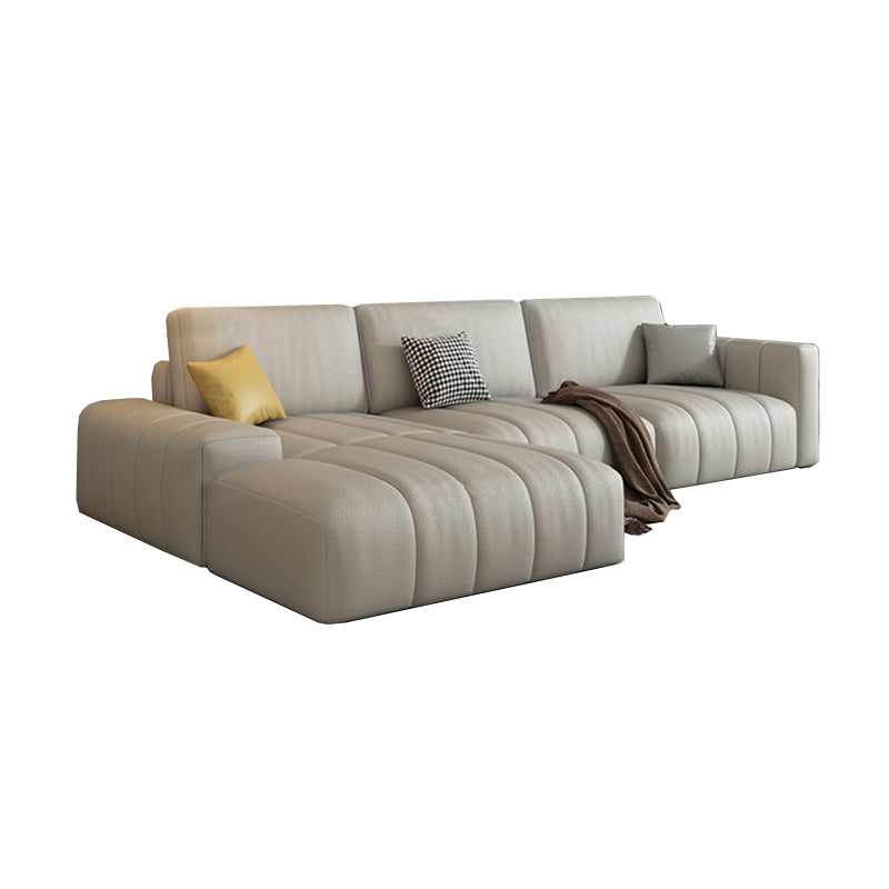 Scandinavian Stain-Resistant for Living Room Square Arm Sofa & Chaise
