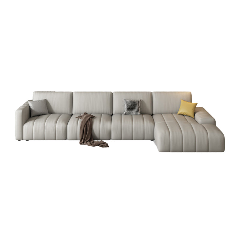Scandinavian Stain-Resistant for Living Room Square Arm Sofa & Chaise