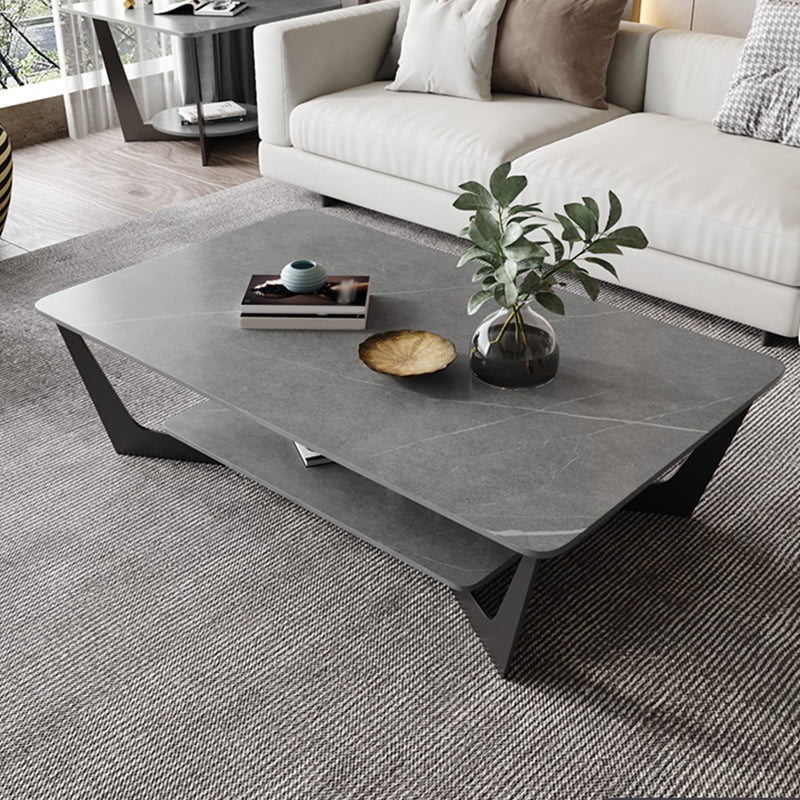 Slate Rectangular Coffee Table Minimalist Modern Coffee Table