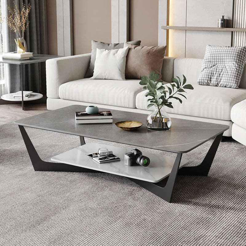 Slate Rectangular Coffee Table Minimalist Modern Coffee Table