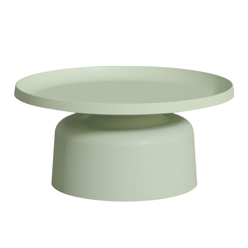 Metal Minimalist Cocktail Table Round Coffee Table for Living Room