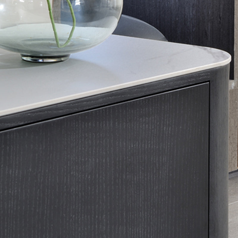 Square Square Block Base Design Slate Plate Table Plate with Drawer Coffee Table
