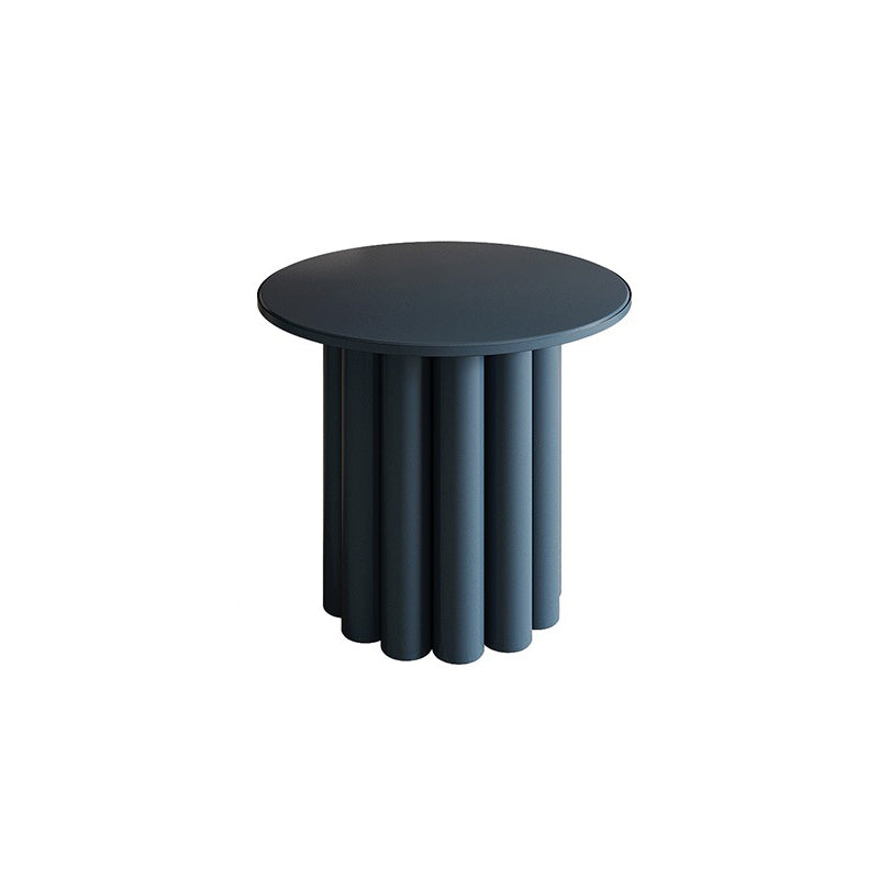 Pedestal Base Design Round Wooden Table Modern Style Coffee Table