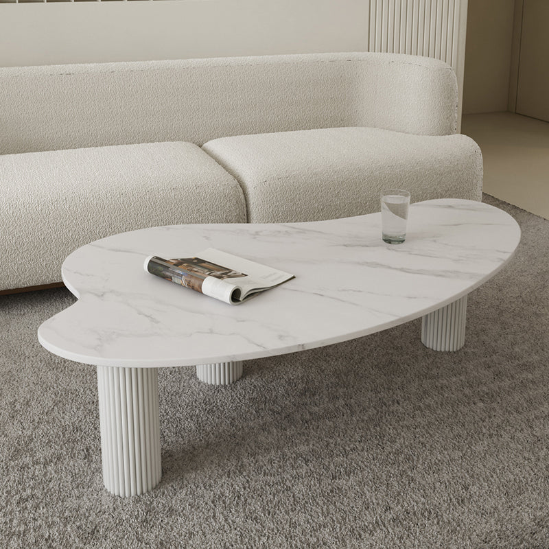 3 Legs Coffee Table Minimalist Slate Coffee Table for Living Room