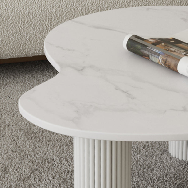 3 Legs Coffee Table Minimalist Slate Coffee Table for Living Room