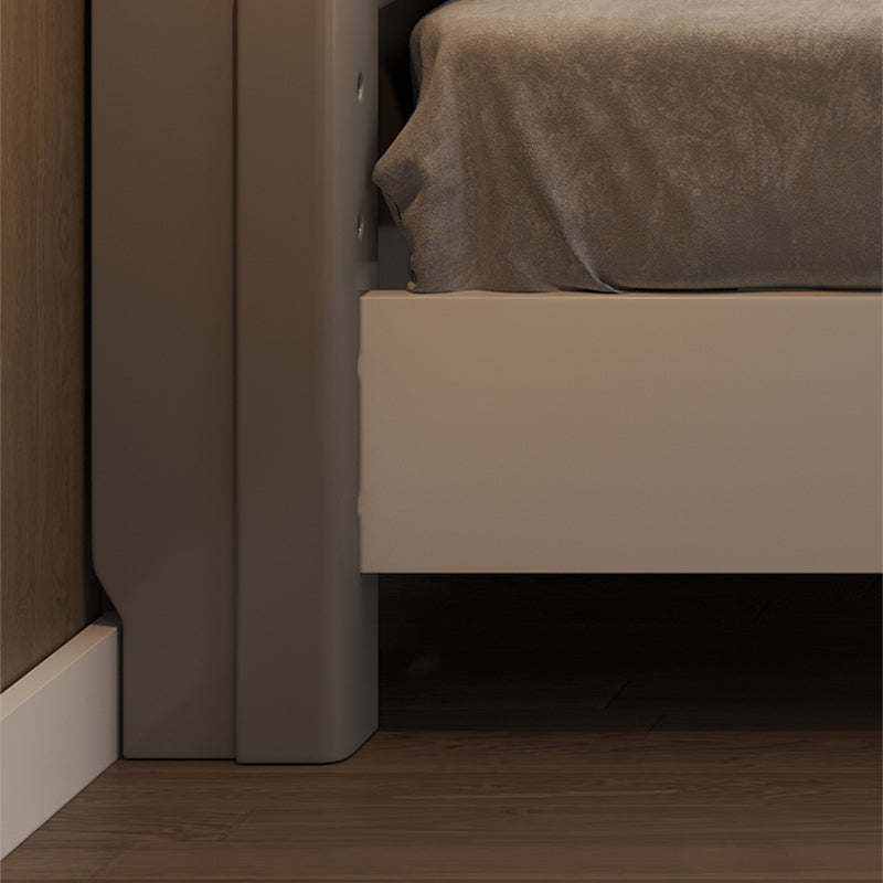 Contemporary Wood Standard Bed with Rectangular Panel Headboard