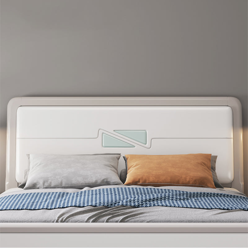 Contemporary Wood Standard Bed with Rectangular Panel Headboard