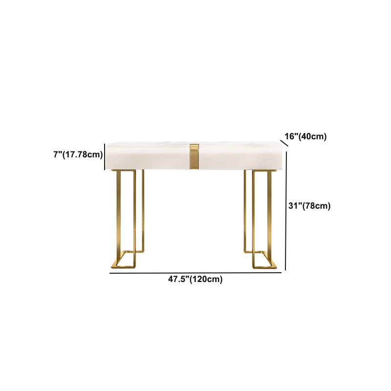 Glam Slate Top Makeup Vanity Desk Table 30.7" Tall Beige Dressing Table