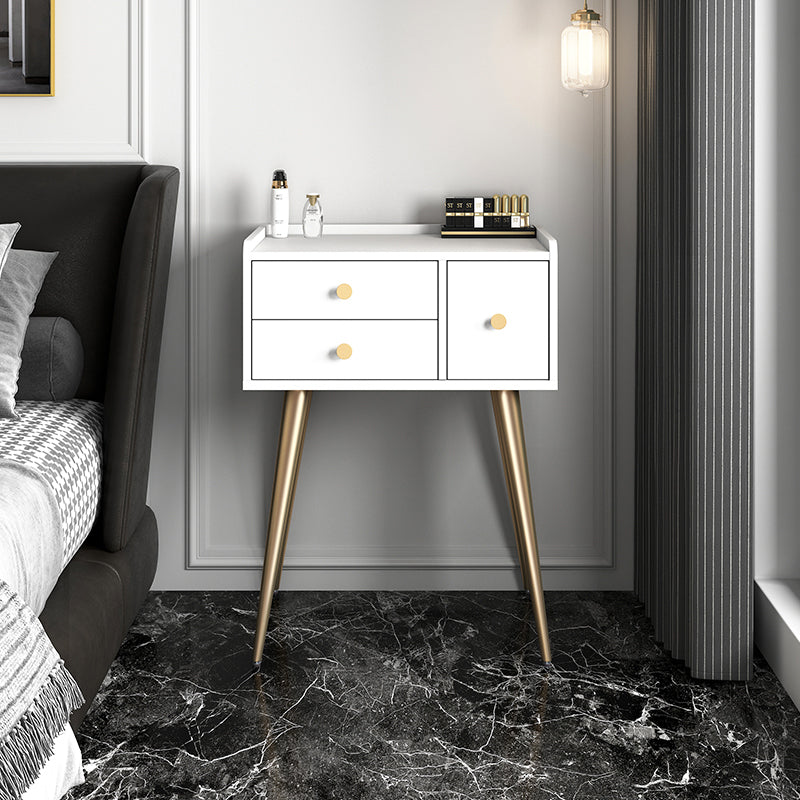 Contemporary Vanity Dressing Table 3 Drawer 30.7" Tall Makeup Vanity Desk Table