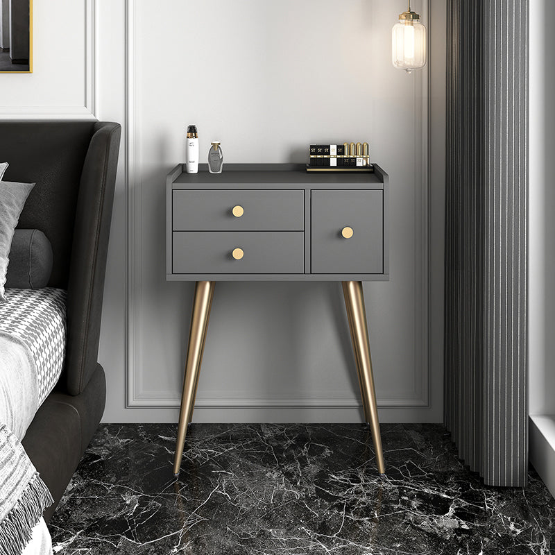 Contemporary Vanity Dressing Table 3 Drawer 30.7" Tall Makeup Vanity Desk Table