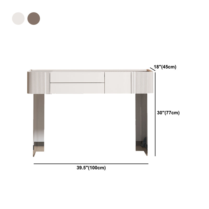 2-Drawer Contemporary Dressing Table Wooden Makeup Vanity Desk