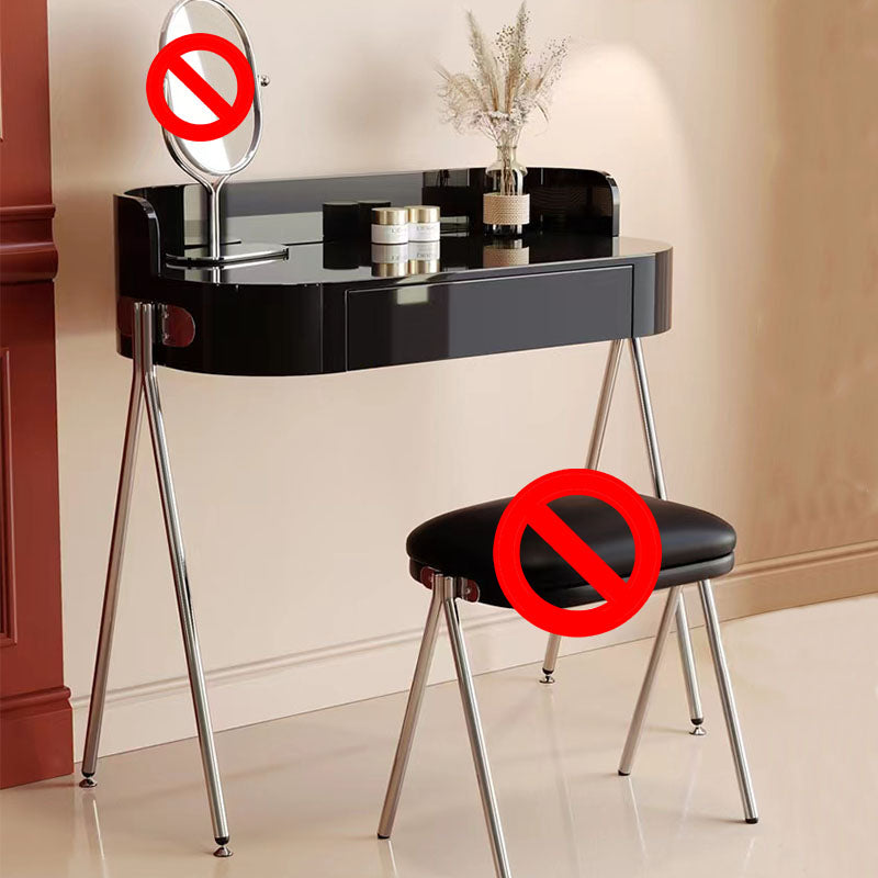 Contemporary Vanity Dressing Table 1 Drawer Black/White Vanity Tables