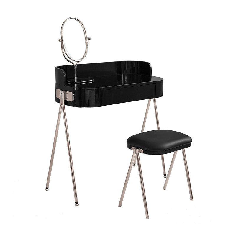 Contemporary Vanity Dressing Table 1 Drawer Black/White Vanity Tables