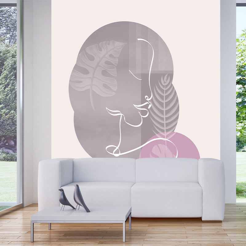 Illustration Environment Friendly Mural Wallpaper Line Art Indoor Wall Mural