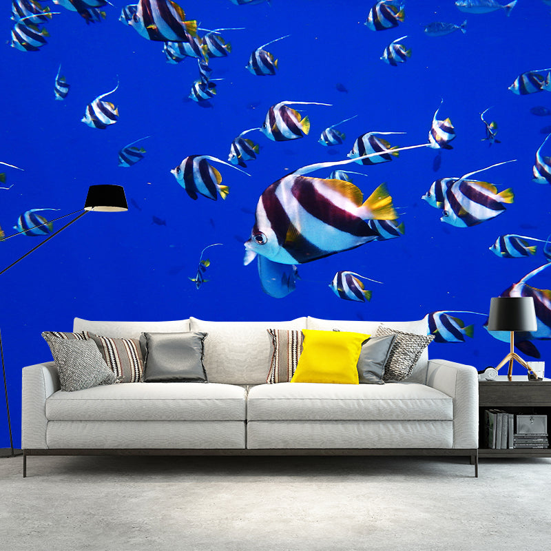 Fashionable Wall Mural Fish Patterned Sitting Room Wall Mural