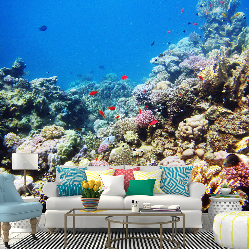 Fashionable Wall Mural Seabed Patterned Sitting Room Wall Mural