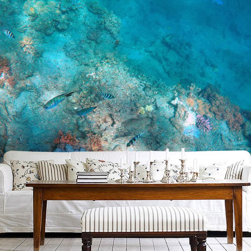 Fashionable Wall Mural Seabed Patterned Sitting Room Wall Mural