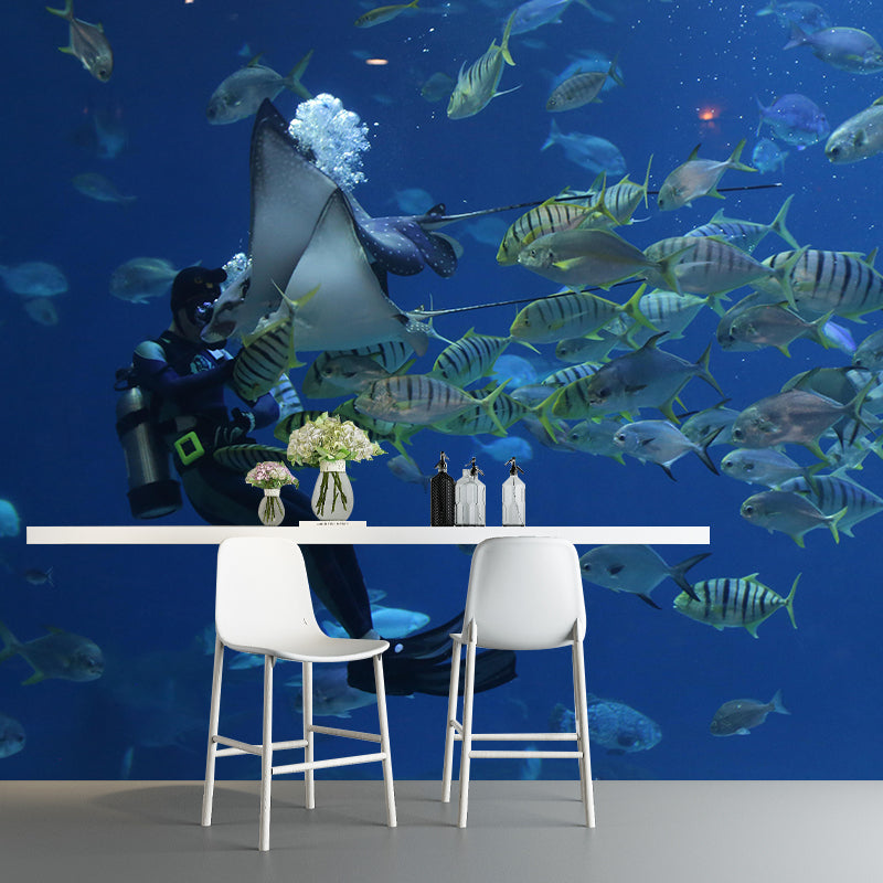 Fashionable Wall Mural Seabed Patterned Sitting Room Wall Mural