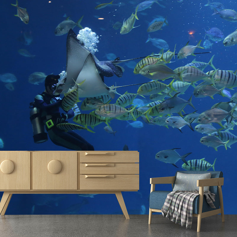 Fashionable Wall Mural Seabed Patterned Sitting Room Wall Mural
