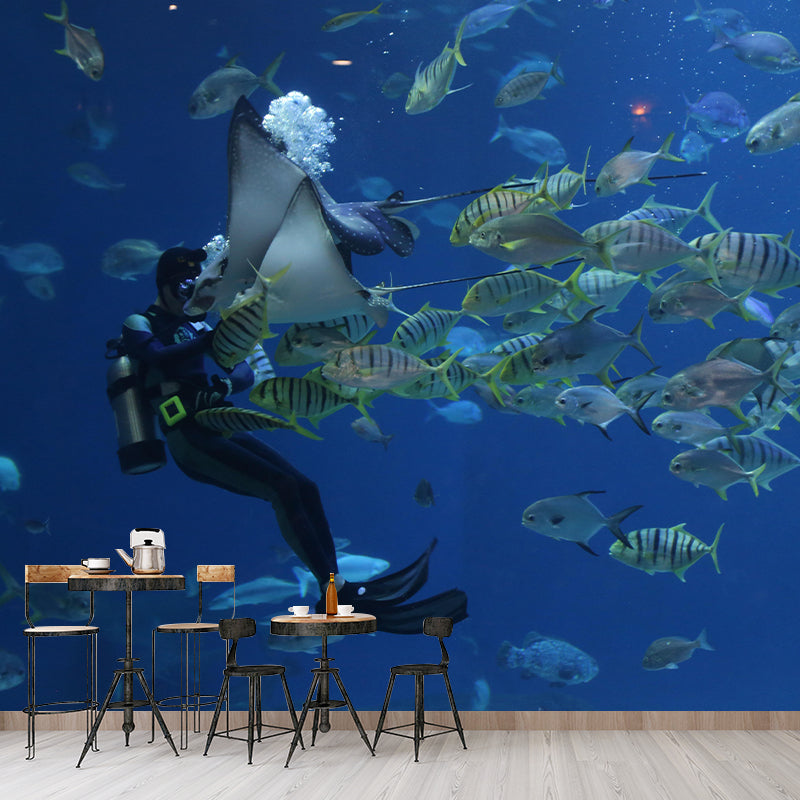 Fashionable Wall Mural Seabed Patterned Sitting Room Wall Mural