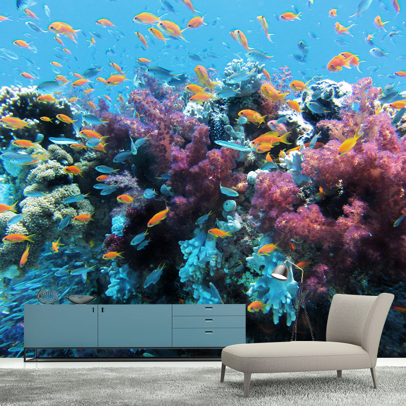 Decorative Wall Mural Seabed Pattern Drawing Room Wall Mural