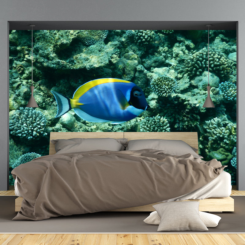 Decorative Wall Mural Fish Patterned Sitting Room Wall Mural